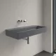 Villeroy & Boch Memento 2.0 Mosdó túlfolyó és csapfurat nélkül 100x47 cm, CeramicPlus felület, Grafit 4A221FI4