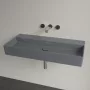 Villeroy & Boch Memento 2.0 Mosdó túlfolyó és csapfurat nélkül 100x47 cm, CeramicPlus felület, Grafit 4A221FI4