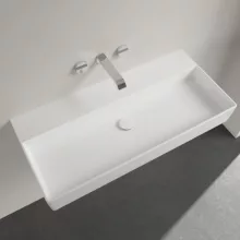   Villeroy & Boch Memento 2.0 Mosdó csaplyuk és túlfolyó nélkül 100x47 cm, CeramicPlus felület, fehér alpin 4A221FR1