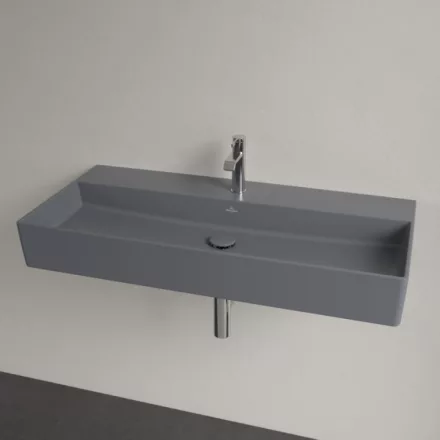 Villeroy & Boch Memento 2.0 Mosdó túlfolyó nélkül 100x47 cm, CeramicPlus felület, Grafit 4A221HI4
