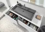 Villeroy & Boch Memento 2.0 Mosdó túlfolyó nélkül 100x47 cm, CeramicPlus felület, Grafit 4A221HI4
