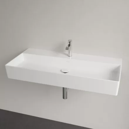 Villeroy & Boch Memento 2.0 Mosdó túlfolyó nélkül 100x47 cm, CeramicPlus felület, fehér alpin 4A221HR1