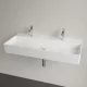 Villeroy & Boch Memento 2.0 Mosdó túlfolyó nélkül 100x47 cm, két csapfurattal, CeramicPlus felület, fehér alpin 4A221KR1