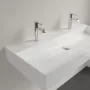 Villeroy & Boch Memento 2.0 Mosdó túlfolyó nélkül 100x47 cm, két csapfurattal, CeramicPlus felület, Stone White 4A221KRW