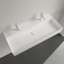   Villeroy & Boch Memento 2.0 Mosdó túlfolyóval 100x47 cm, két csapfurattal, fehér alpin 4A221L01