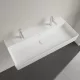 Villeroy & Boch Memento 2.0 Mosdó túlfolyóval 100x47 cm, két csapfurattal, fehér alpin 4A221L01