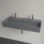 Villeroy & Boch Memento 2.0 Mosdó túlfolyóval 100x47 cm, két csapfurattal, CeramicPlus felület, Grafit 4A221LI4