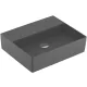 Villeroy & Boch Memento 2.0 Mosdó csapfurat és túlfolyó nélkül 50x42 cm, CeramicPlus felület, Grafit 4A225FI4