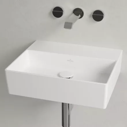 Villeroy & Boch Memento 2.0 Mosdó csapfurat és túlfolyó nélkül 50x42 cm, stone white 4A225FRW