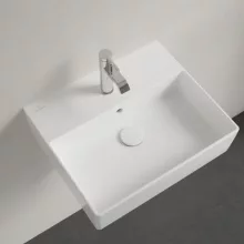   Villeroy & Boch Memento 2.0 Mosdó túlfolyóval 50x42 cm, CeramicPlus felület, fehér alpin 4A225GR1