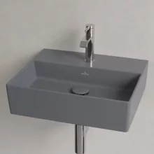   Villeroy & Boch Memento 2.0 Mosdó túlfolyó nélkül 50x42 cm, CeramicPlus felület, grafit 4A225LI4