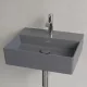 Villeroy & Boch Memento 2.0 Mosdó túlfolyó nélkül 50x42 cm, CeramicPlus felület, grafit 4A225LI4