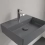 Villeroy & Boch Memento 2.0 Mosdó túlfolyó nélkül 50x42 cm, CeramicPlus felület, grafit 4A225LI4