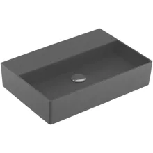   Villeroy & Boch Memento 2.0 Mosdó csapfurat és túlfolyó nélkül 60x42 cm, CeramicPlus felület, Grafit 4A2263I4