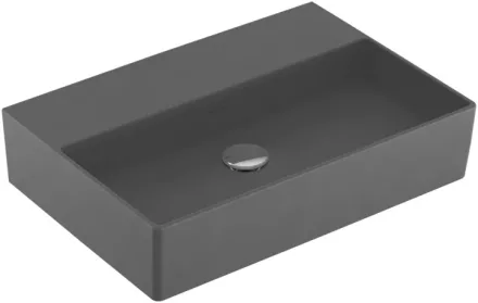 Villeroy & Boch Memento 2.0 Mosdó csapfurat és túlfolyó nélkül 60x42 cm, CeramicPlus felület, Grafit 4A2263I4