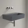Villeroy & Boch Memento 2.0 Mosdó csapfurat és túlfolyó nélkül 60x42 cm, CeramicPlus felület, Grafit 4A2263I4
