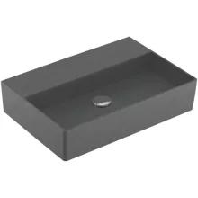   Villeroy & Boch Memento 2.0 Mosdó csapfurat és túlfolyó nélkül 60x42 cm, CeramicPlus felület, Grafit 4A226FI4