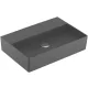 Villeroy & Boch Memento 2.0 Mosdó csapfurat és túlfolyó nélkül 60x42 cm, CeramicPlus felület, Grafit 4A226FI4