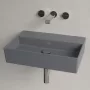 Villeroy & Boch Memento 2.0 Mosdó csapfurat és túlfolyó nélkül 60x42 cm, CeramicPlus felület, Grafit 4A226FI4