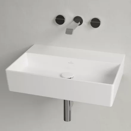 Villeroy & Boch Memento 2.0 Mosdó csapfurat és túlfolyó nélkül 60x42 cm, CeramicPlus felüle, fehér alpin 4A226FR1