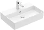 Villeroy & Boch Memento 2.0 Mosdó túlfolyóval 60x42 cm, CeramicPlus felület, fehér alpin 4A226GR1