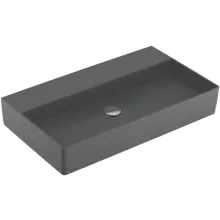   Villeroy & Boch Memento 2.0 Mosdó CeramicPlus felülettel 80x47 cm, túlfolyó és csaplyuk nélkül, Grafit 4A228FI4