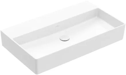 Villeroy & Boch Memento 2.0 Mosdó csapfurat és túlfolyó nélkül 80x47 cm, CeramicPlus felület, stone white 4A228FRW