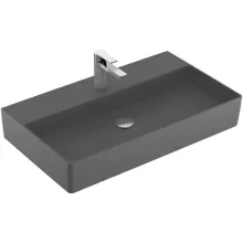   Villeroy & Boch Memento 2.0 Mosdó túlfolyó nélkül 80x47 cm, CeramicPlus felület, Grafit 4A228LI4