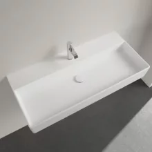   Villeroy & Boch Memento 2.0 Mosdó túlfolyó nélkül 100x47 cm, CeramicPlus felület, Stone White 4A22A2RW
