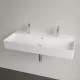 Villeroy & Boch Memento 2.0 Mosdó túlfolyóval 100x47 cm, két csapfurattal, CeramicPlus felület, fehér alpin 4A22A4R1