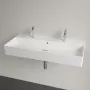 Villeroy & Boch Memento 2.0 Mosdó túlfolyóval 100x47 cm, két csapfurattal, CeramicPlus felület, Stone White 4A22A4RW