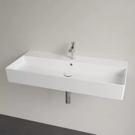 Villeroy & Boch Memento 2.0 Mosdó túlfolyóval 100x47 cm, CeramicPlus felület, Stone White 4A22A5RW