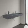 Villeroy & Boch Memento 2.0 Mosdó túlfolyó nélkül 120x47 cm, két csapfurattal, CeramicPlus felület 4A22C1I4