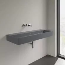   Villeroy & Boch Memento 2.0 Mosdó túlfolyó és csapfurat nélkül 120x47 cm, CeramicPlus felület, Grafit 4A22C3I4