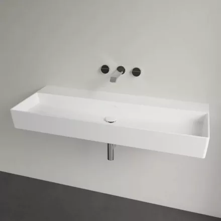 Villeroy & Boch Memento 2.0 Mosdó túlfolyó és csapfurat nélkül 120x47 cm, CeramicPlus felület, Stone White 4A22C3RW