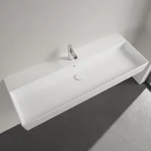   Villeroy & Boch Memento 2.0 Mosdó túlfolyóval 120x47 cm, CeramicPlus felület, Stone White 4A22C5RW