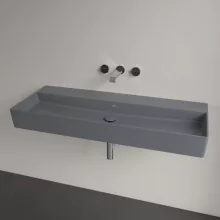   Villeroy & Boch Memento 2.0 Mosdó túlfolyó és csapfurat nélkül 120x47 cm, CeramicPlus felület, Grafit 4A22CFI4