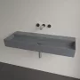 Villeroy & Boch Memento 2.0 Mosdó túlfolyó és csapfurat nélkül 120x47 cm, CeramicPlus felület, Grafit 4A22CFI4