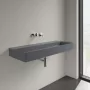 Villeroy & Boch Memento 2.0 Mosdó túlfolyó és csapfurat nélkül 120x47 cm, CeramicPlus felület, Grafit 4A22CFI4