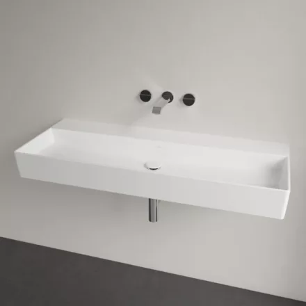 Villeroy & Boch Memento 2.0 Mosdó túlfolyó és csapfurat nélkül 120x47 cm, CeramicPlus felület, Stone White 4A22CFRW
