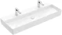 Villeroy & Boch Memento 2.0 Mosdó túlfolyó nélkül 120x47 cm, két csapfurattal, fehér alpin 4A22CG01