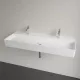 Villeroy & Boch Memento 2.0 Mosdó túlfolyó nélkül 120x47 cm, két csapfurattal, CeramicPlus felület 4A22CGR1