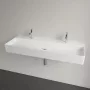 Villeroy & Boch Memento 2.0 Mosdó túlfolyó nélkül 120x47 cm, két csapfurattal, CeramicPlus felület 4A22CGR1