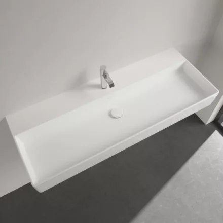 Villeroy & Boch Memento 2.0 Mosdó túlfolyó nélkül 120x47 cm, CeramicPlus felület, fehér alpin 4A22CHR1
