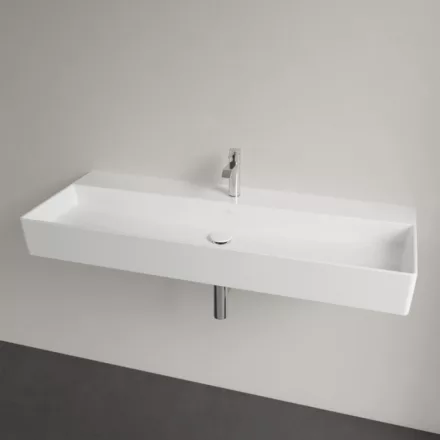 Villeroy & Boch Memento 2.0 Mosdó túlfolyó nélkül 120x47 cm, CeramicPlus felület, Stone White 4A22CHRW