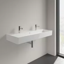  Villeroy & Boch Memento 2.0 Mosdó túlfolyóval 120x47 cm, két csapfurattal, fehér alpin 4A22CK01