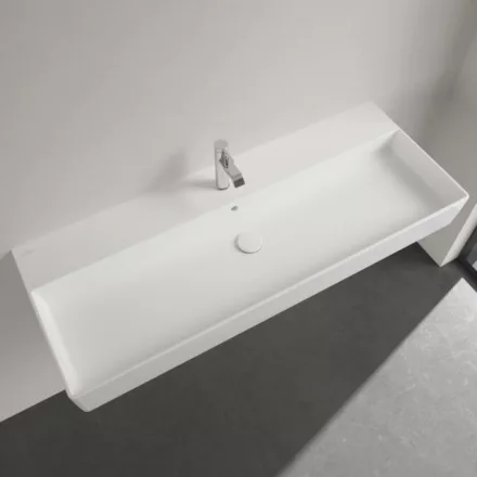 Villeroy & Boch Memento 2.0 Mosdó túlfolyóval 120x47 cm, CeramicPlus felület, fehér alpin 4A22CLR1