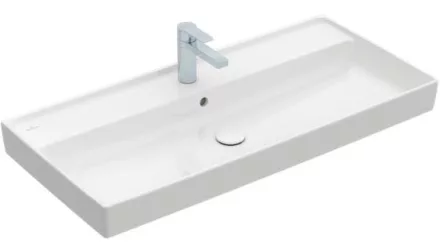 Villeroy & Boch Collaro Beépíthető mosdó 100x47 cm, csiszolt alsó felület, CeramicPlus bevonat, stone white 4A331GRW