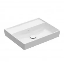   Villeroy & Boch Collaro Mosdó 60x47 cm, CeramicPlus felület, csapfurat és túlfolyó nélkül, stone white 4A3363RW