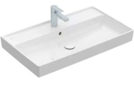 Villeroy & Boch Collaro Beépíthető mosdó 80x47 cm, CeramicPlus felület, Stone White 4A3380RW